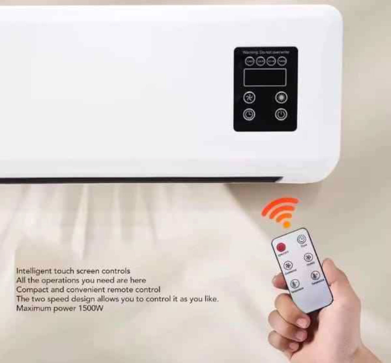 Mini Aire Acondicionado Portátil de Pared Frío y Calor con Control Remoto