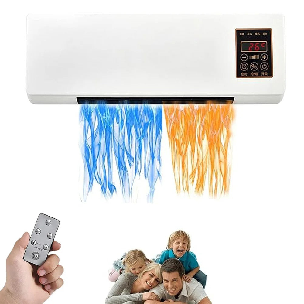 Mini Aire Acondicionado Portátil de Pared Frío y Calor con Control Remoto